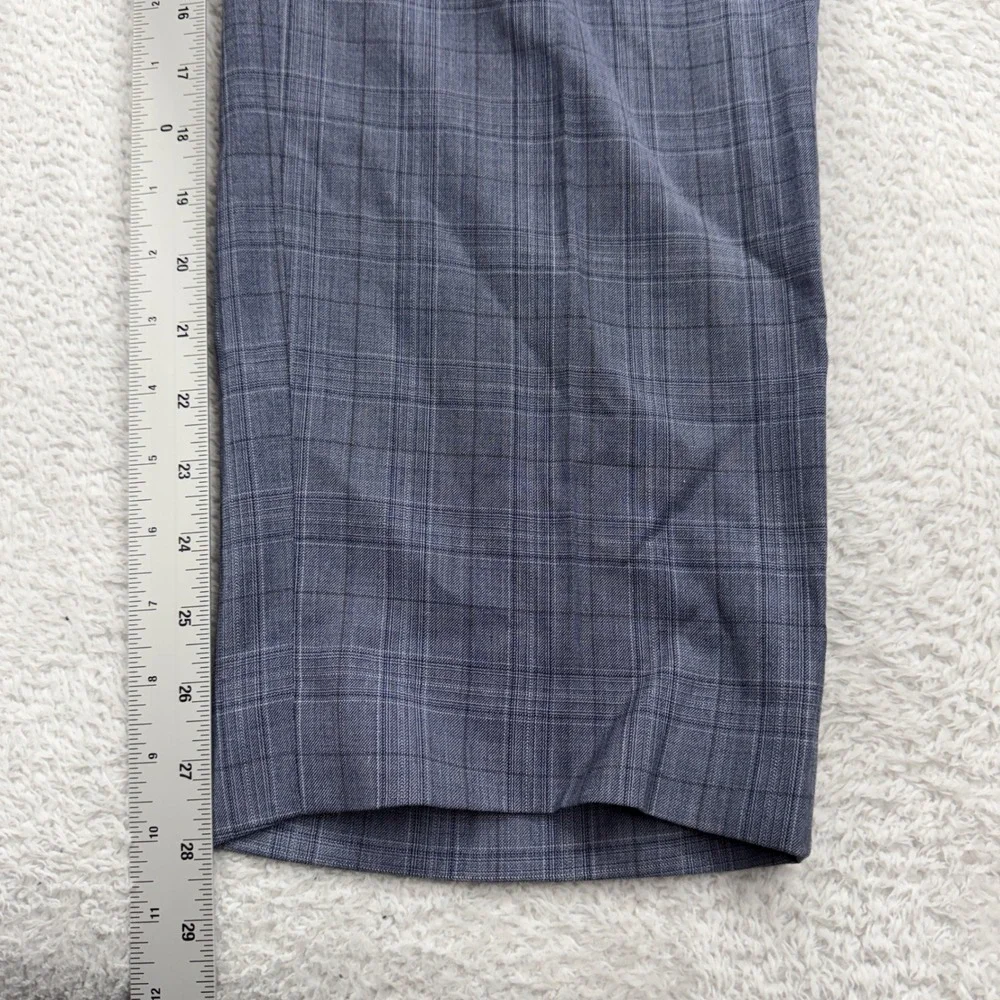 Lauren Ralph Lauren‎ Mens Blue Glen Plaid Wool Blend Dress Pants 38x30 Slacks